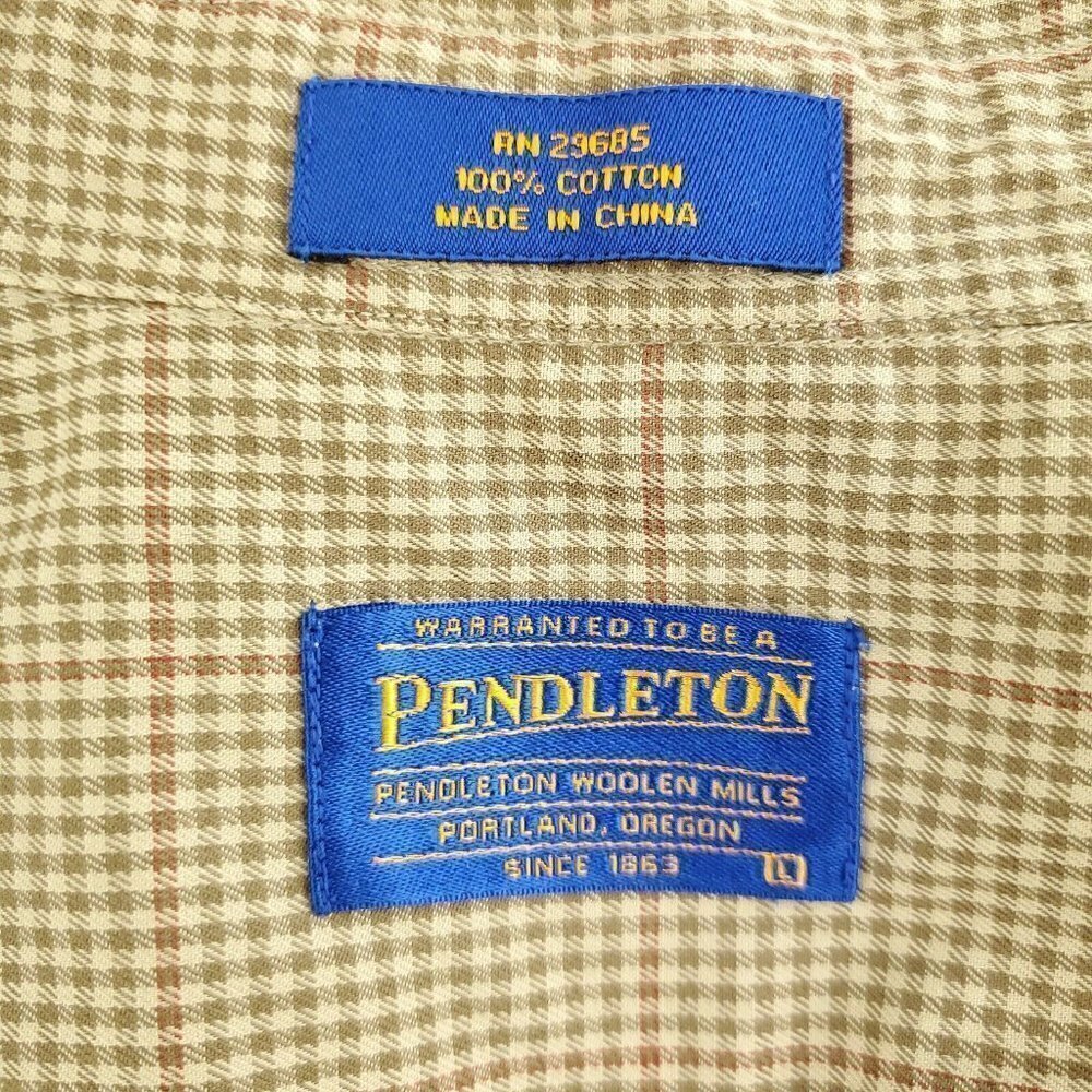 Pendleton Check Pattern Long Sleeve Button Down S… - image 3